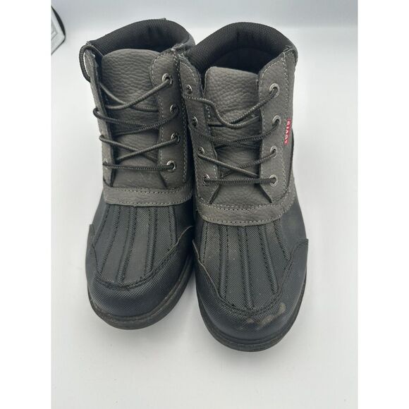 Levis Duck Boots‎ Norway 2.0 Kids 5.5US Black Lace Ankle All Weather 549925-A481 - Picture 1 of 11